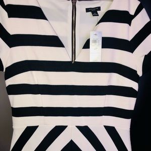 NWT Ann Taylor mixed strip dress